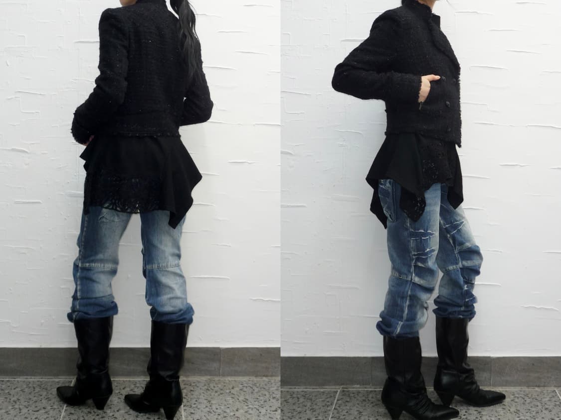 Black perl tweed jacket 상품이미지3
