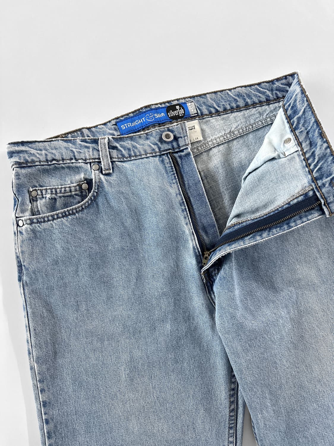 (Rare)90s 빈티지 리바이스 실버탭 usa 스트레이트 앤 슬림 데님 상품이미지4