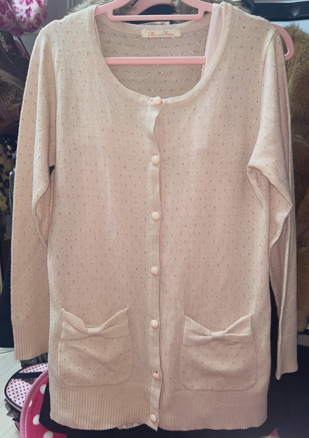 리본 포켓 가디건 상품이미지1