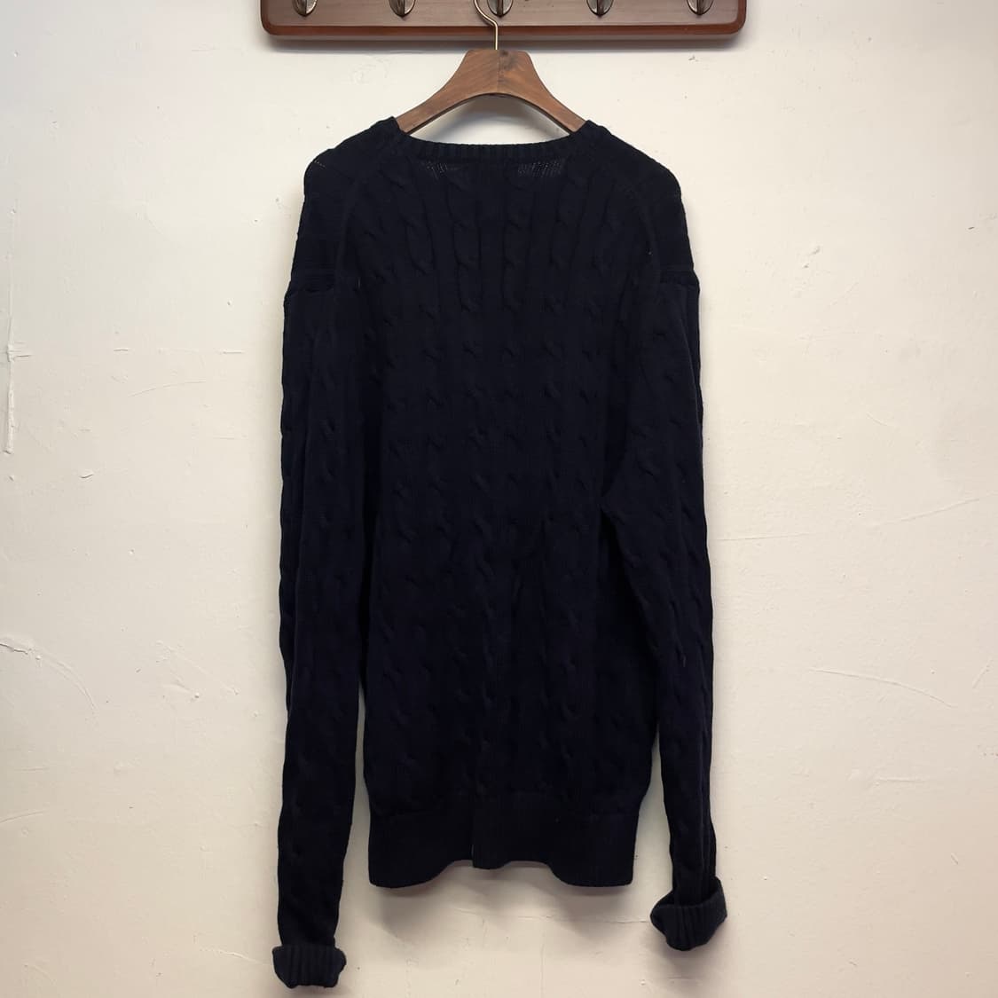 폴로 랄프로렌 네이비 케이블 니트 (QR정품)   상품이미지4