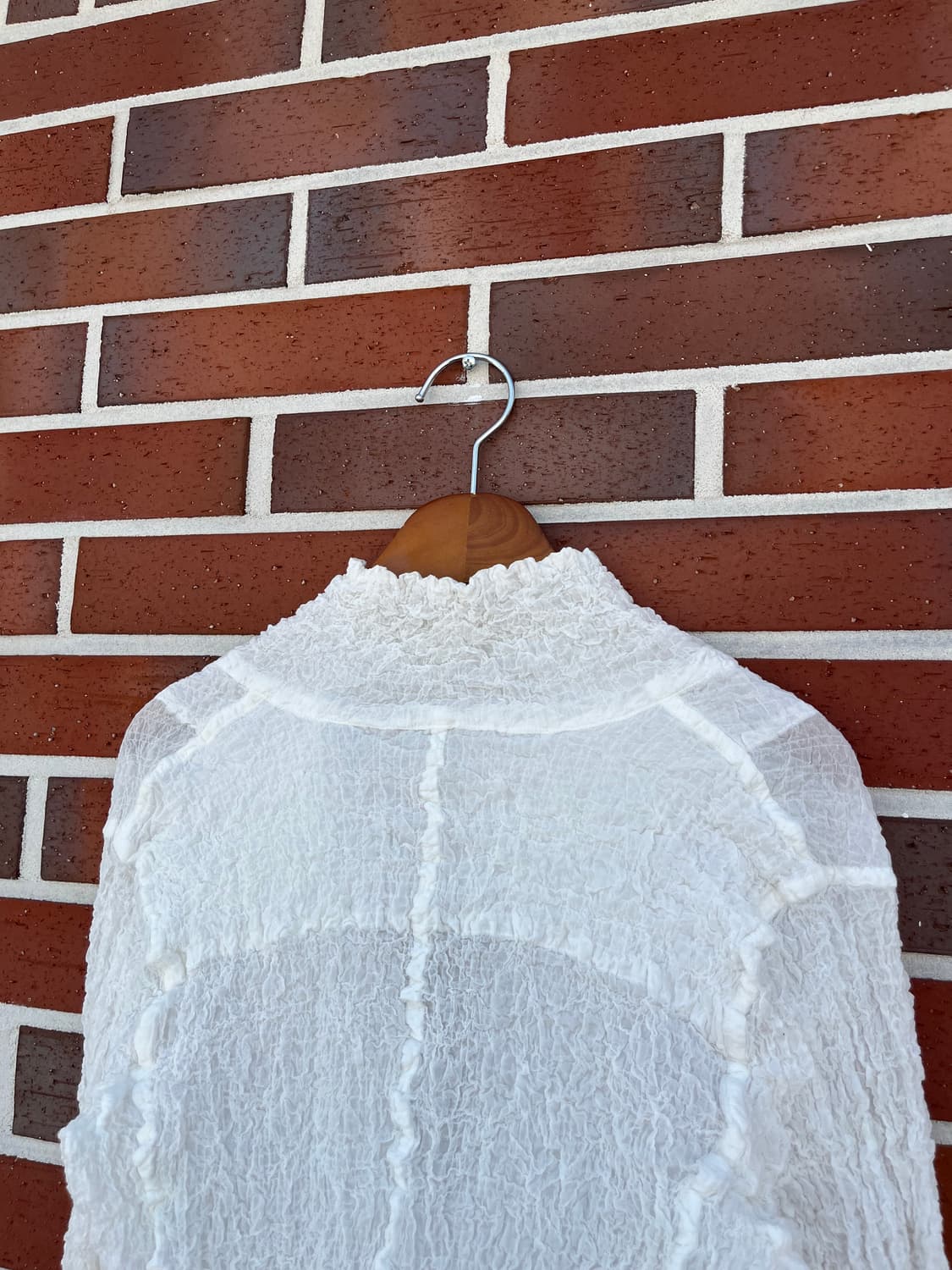 Issey miyake 콜리플라워 화이트 플리츠 자켓  상품이미지6