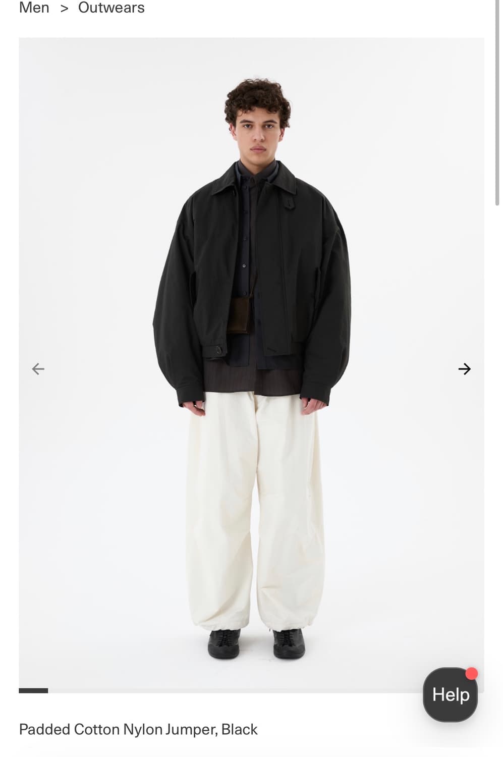 [M]25fw 아모멘토 패디드 코튼 나일론 점퍼 블랙 상품이미지1