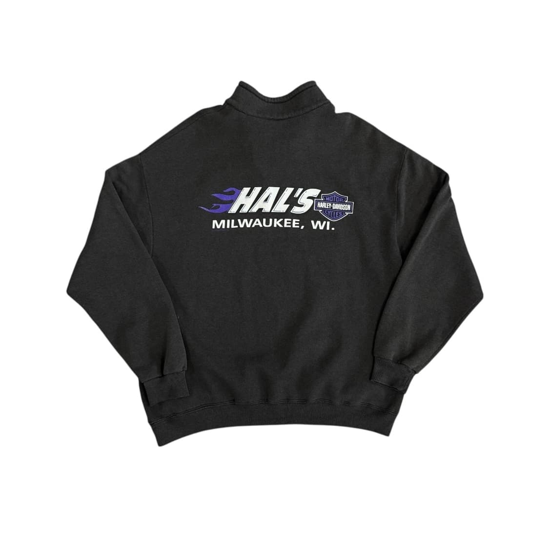 빈티지 90s 할리데이비슨 라이트닝 하프집업 스웻셔츠 맨투맨 상품이미지2