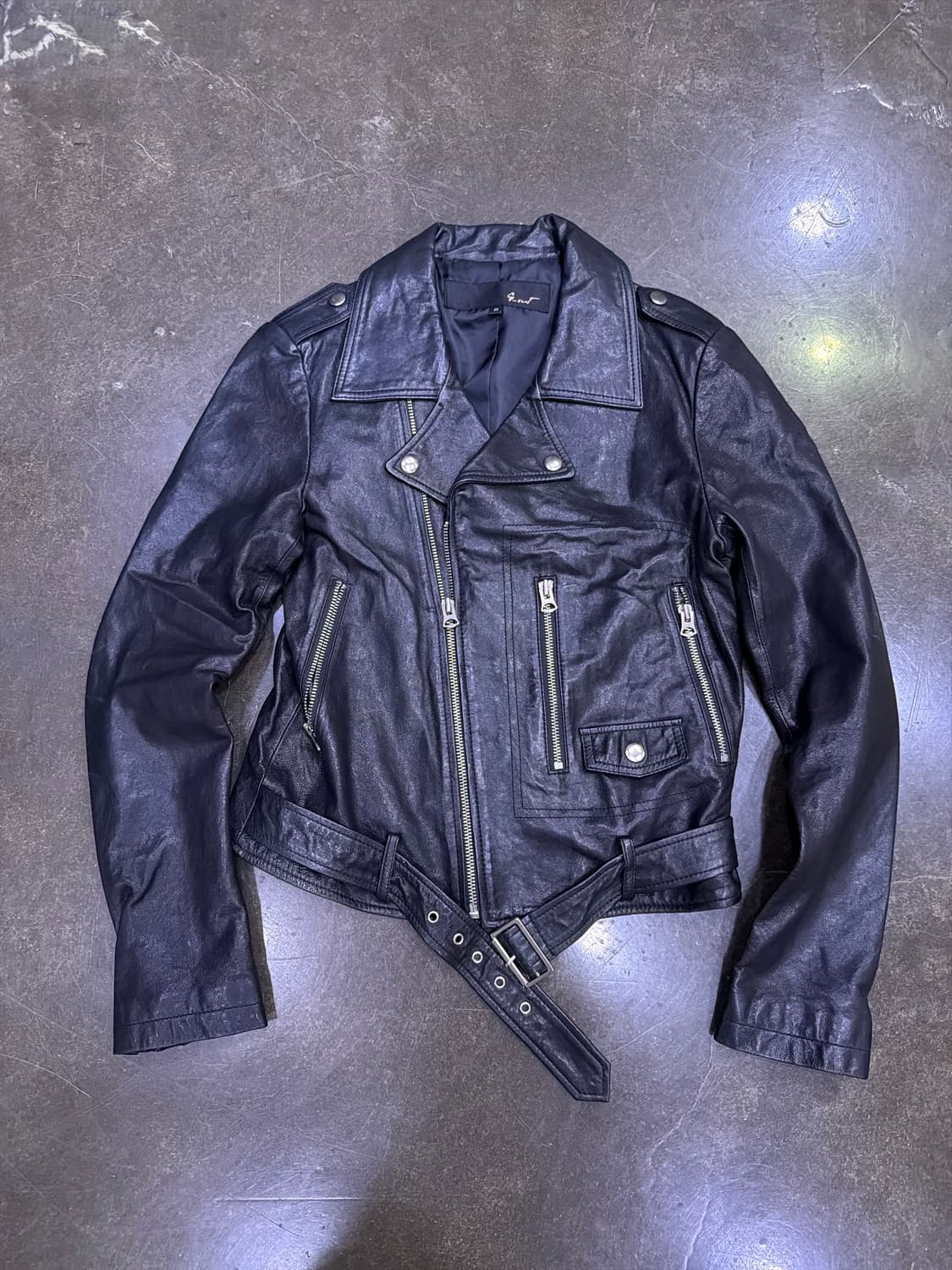 G-cut 양가죽 절개 벨트 더블 라이더 자켓 55 상품이미지1