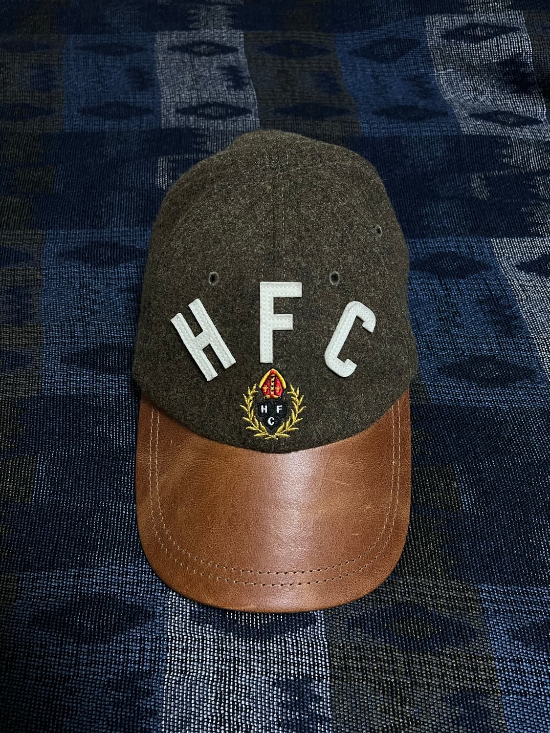 HFC CREST FELT WOOL LEATHER CAP /Khaki 상품이미지3