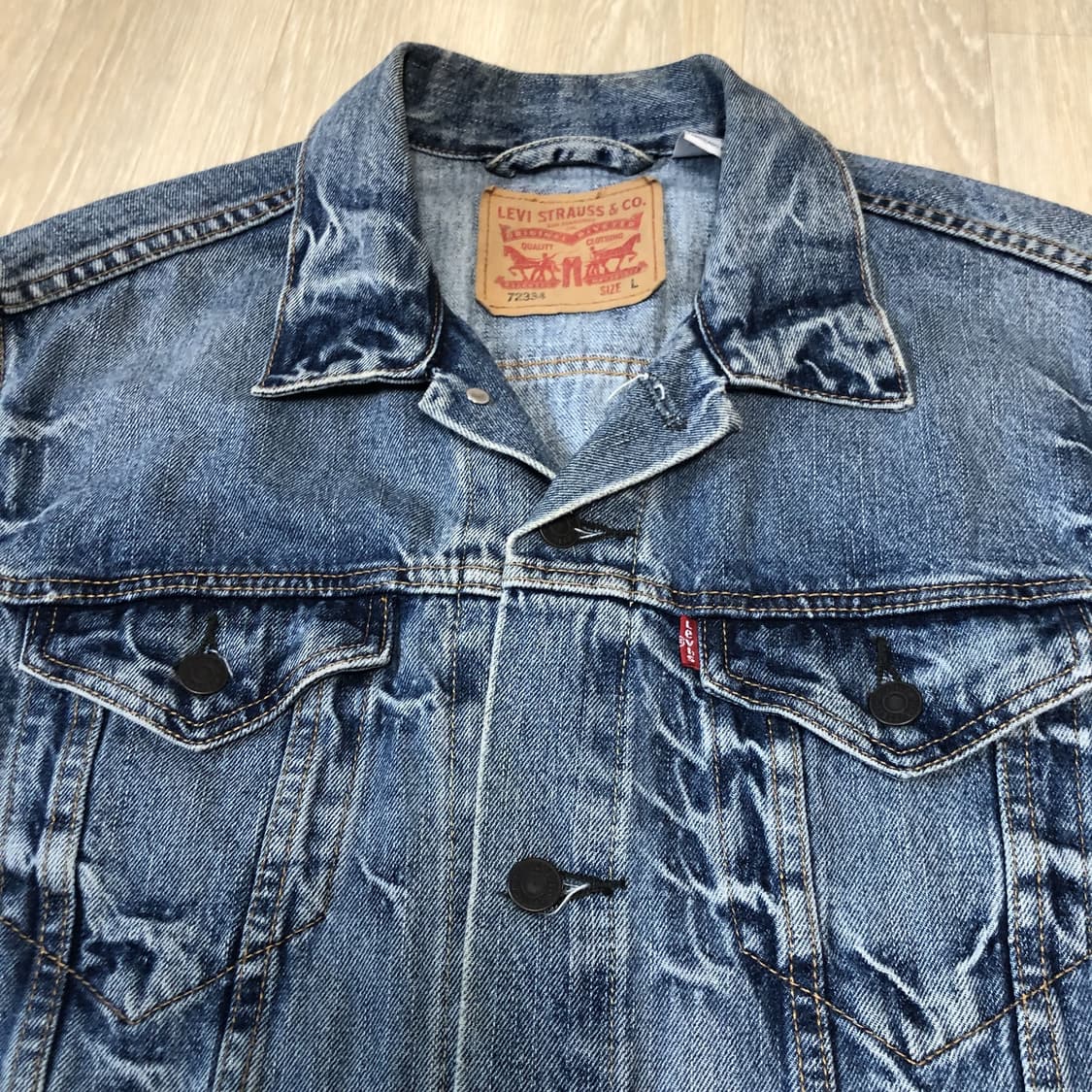 (L) 리바이스 Levi's 72334 워시드 연청 데님 자켓 상품이미지9