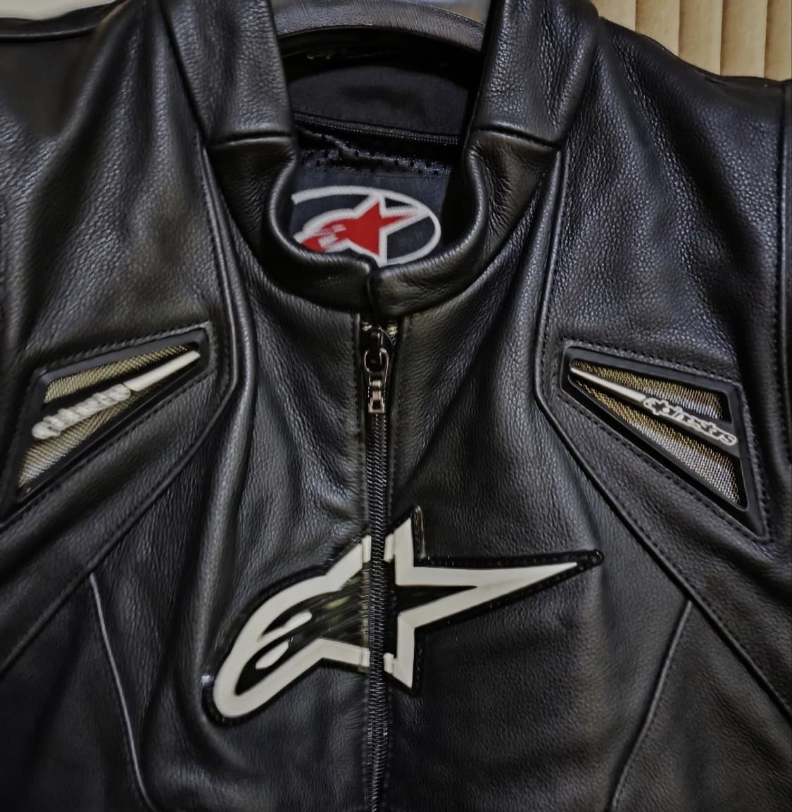 XL 알파인스타 통가죽 라이딩 자켓 바이크 상품이미지2
