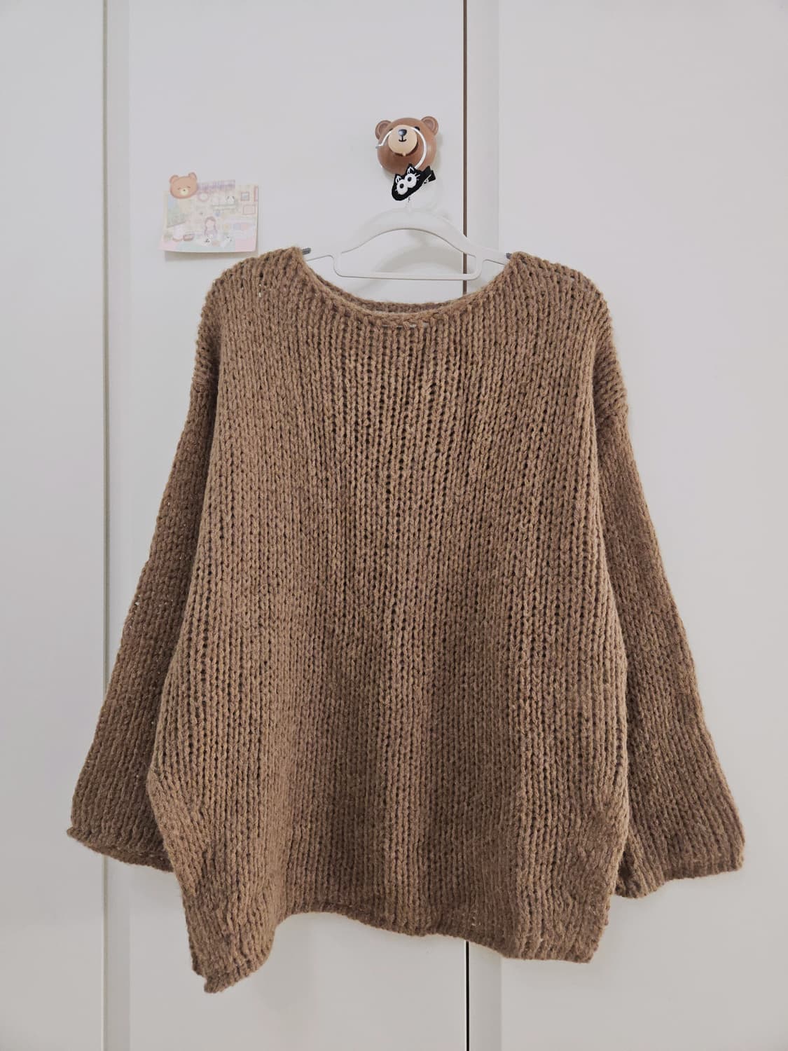 [새상품] 루즈핏 보트넥 청순 벌룬 니트 상품이미지3