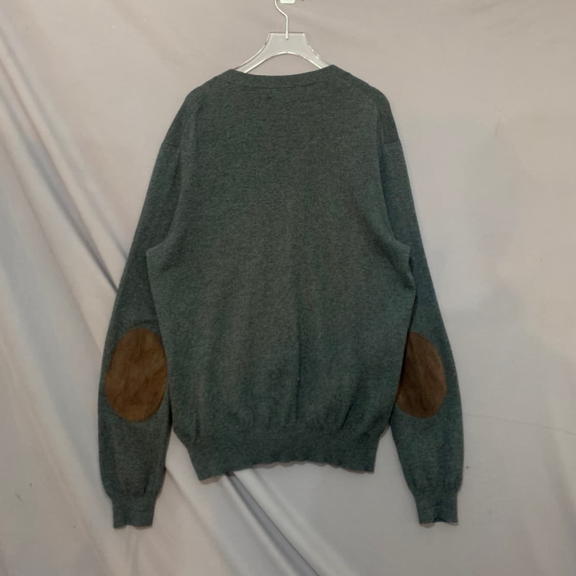 L 폴로랄프로렌 스웨이드 엘보우 패치 V넥 니트 가디건 상품이미지2