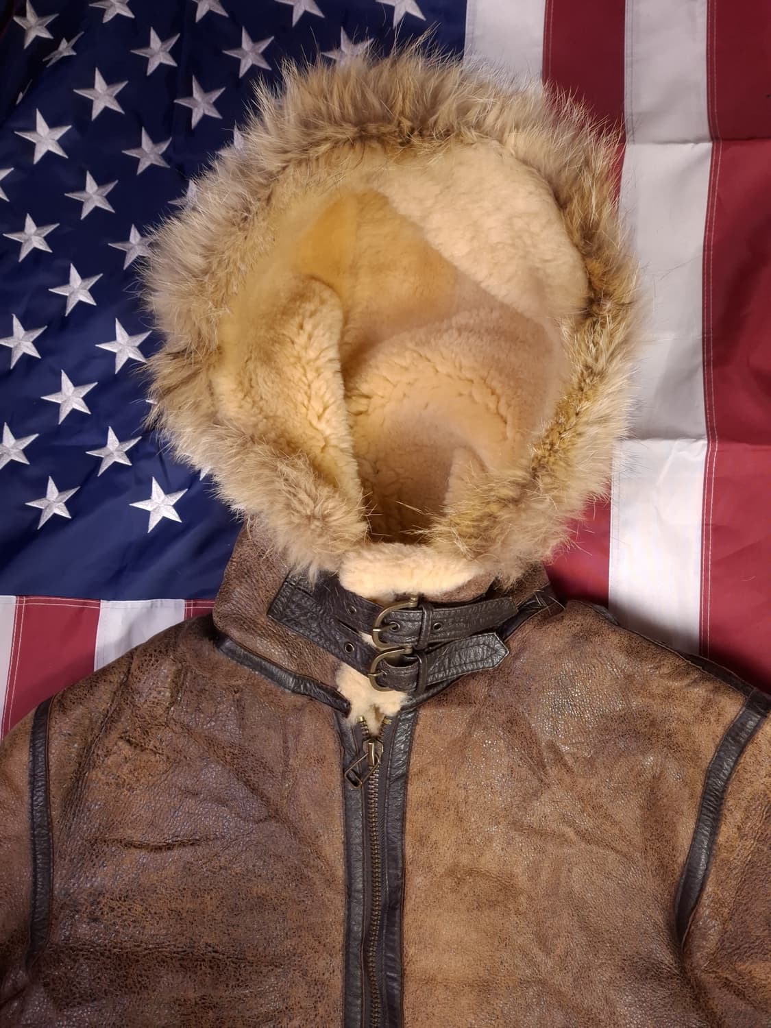 90's 미공군 B-3 TYPE 리얼레더 항공폭격기 무스탕 상품이미지6