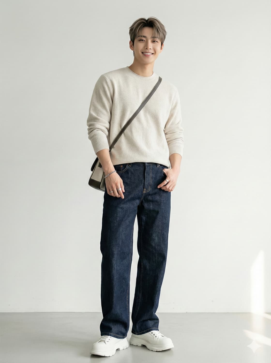 series; (시리즈) 어반 제너레이션 100% 울 라운드 니트 상품이미지1