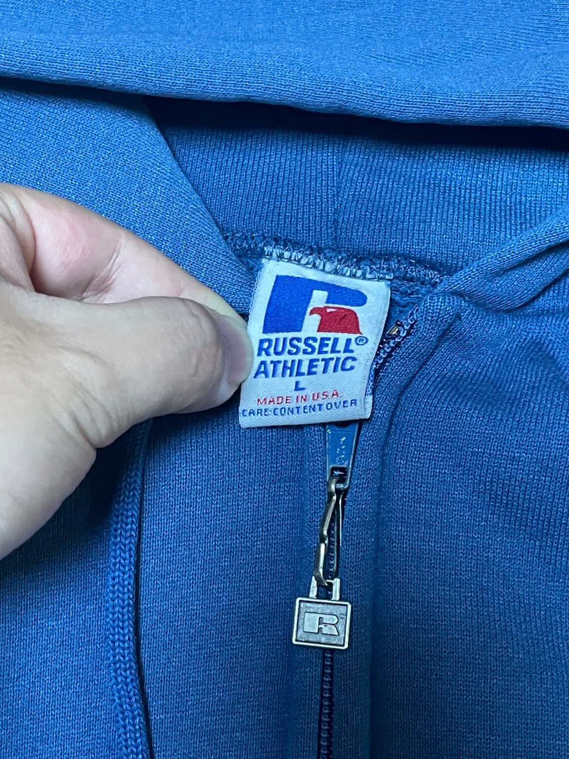 Russell Athletic Hoodie zip Fadeblue usa 상품이미지4