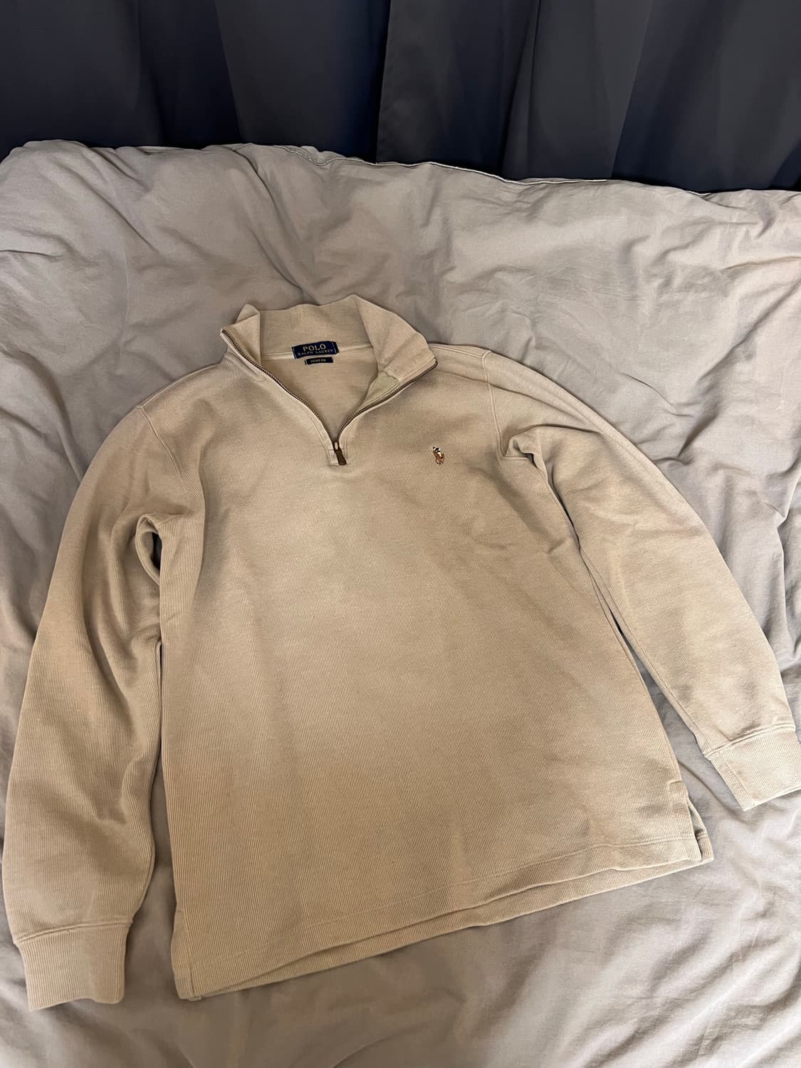 폴로 랄프로렌 베이지 집업니트 S 상품이미지1