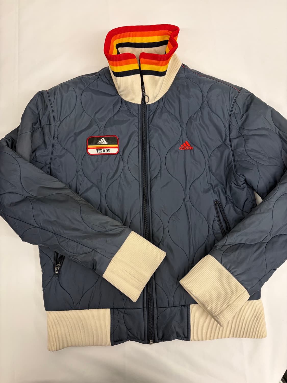[95] 아디다스 퀼팅 자켓 네이비 상품이미지1