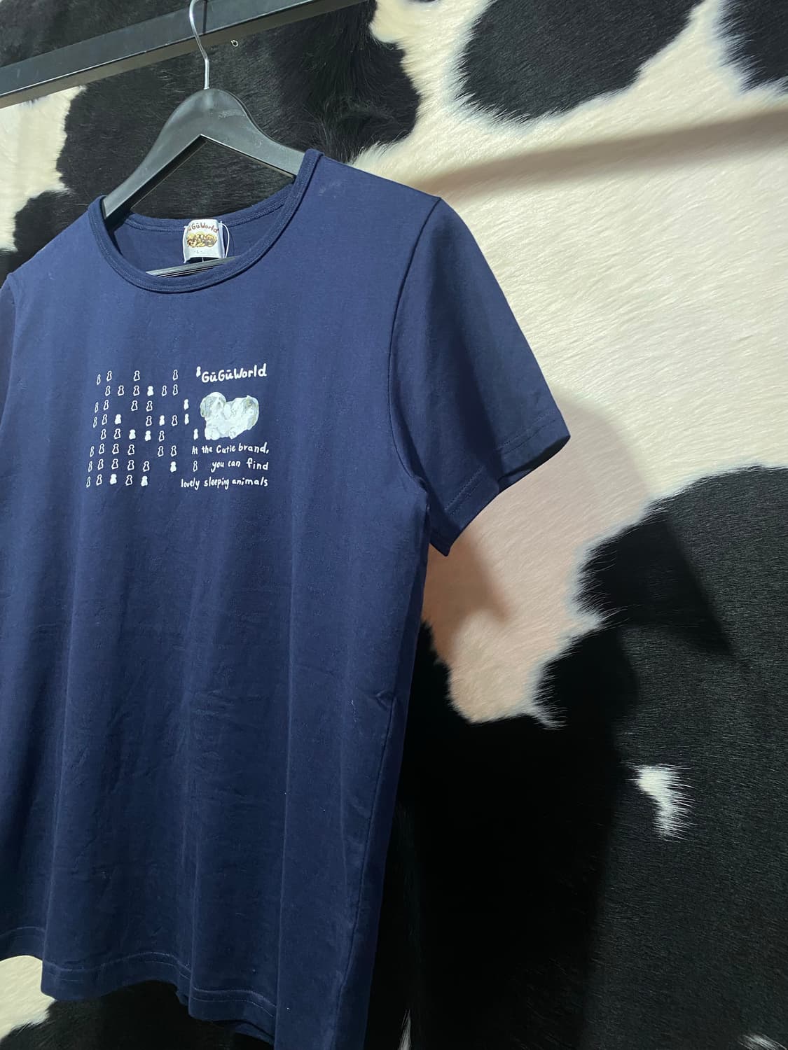 Gu Gu World 로고 강아지 프린팅 반팔티셔츠 상품이미지3