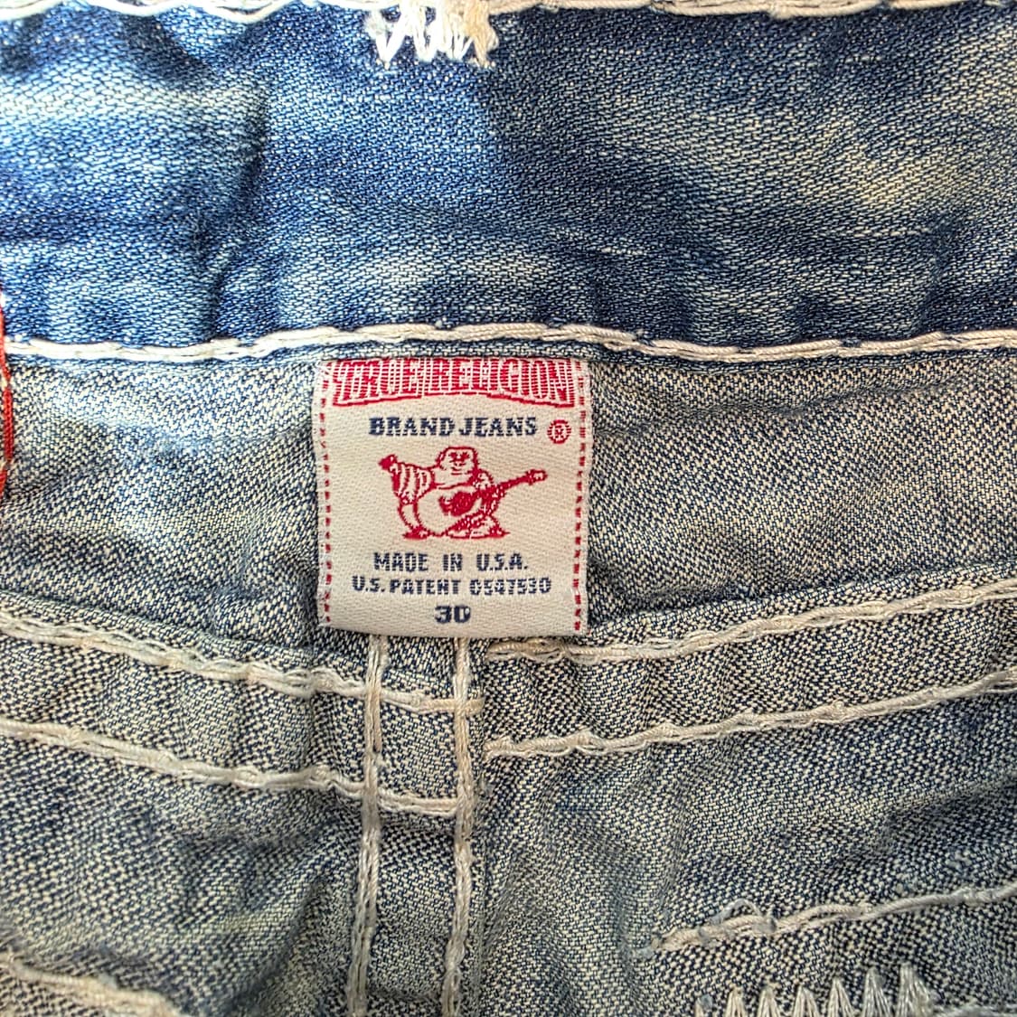 [30]트루릴리전 USA 화이트 스티치 부츠컷 데님팬츠 상품이미지4