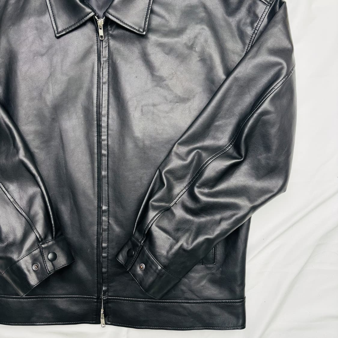 도프제이슨 오버핏 램스킨 싱글 레더 자켓 M 상품이미지3