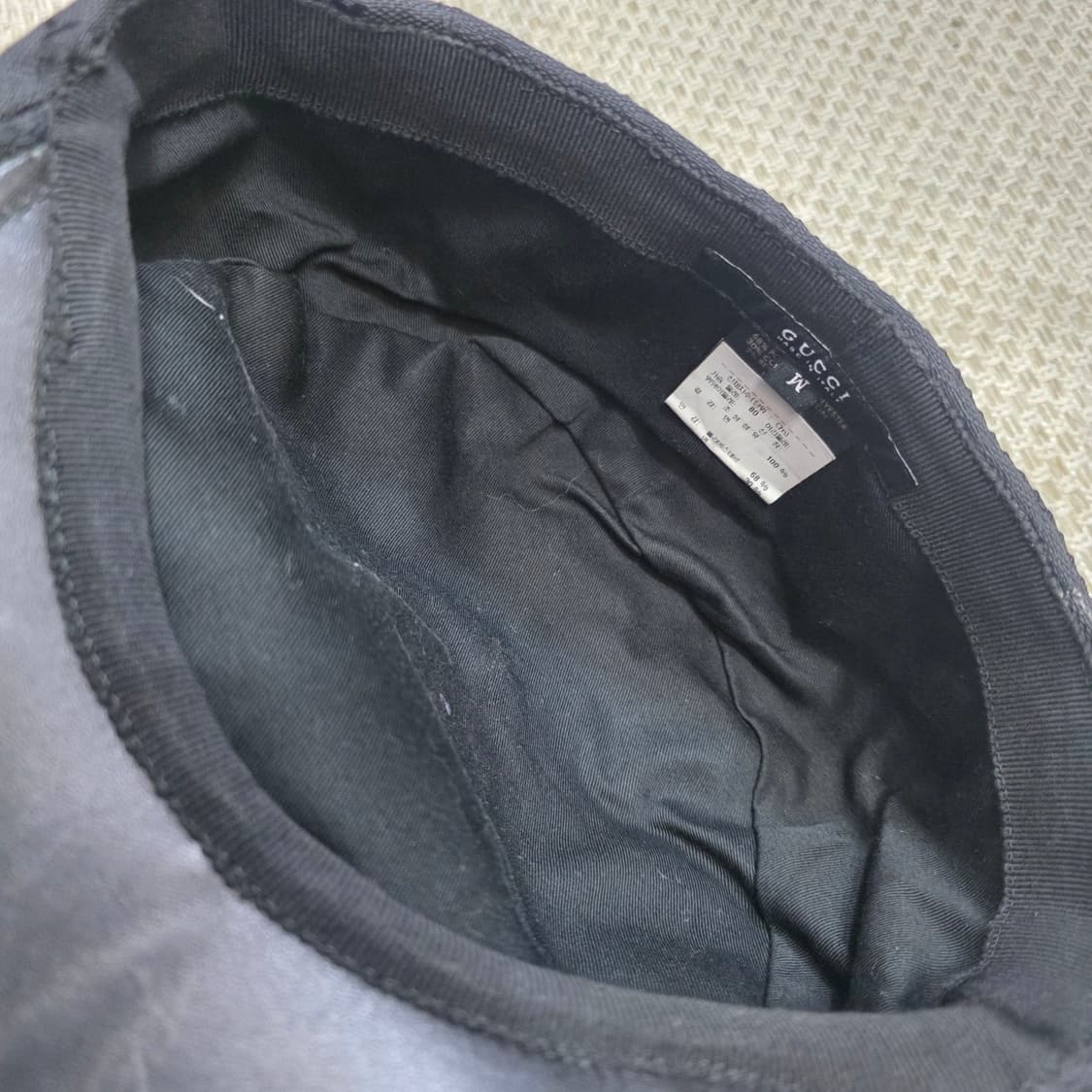 정품) 구찌 블랙 GG패턴 베레모 헌팅캡 모자 상품이미지5