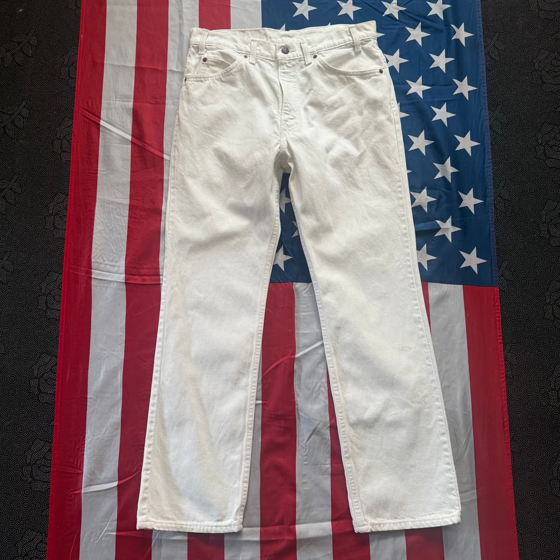 [34] Levi's 리바이스 90s 오렌지탭 화이트 데님 팬츠 -1 상품이미지1