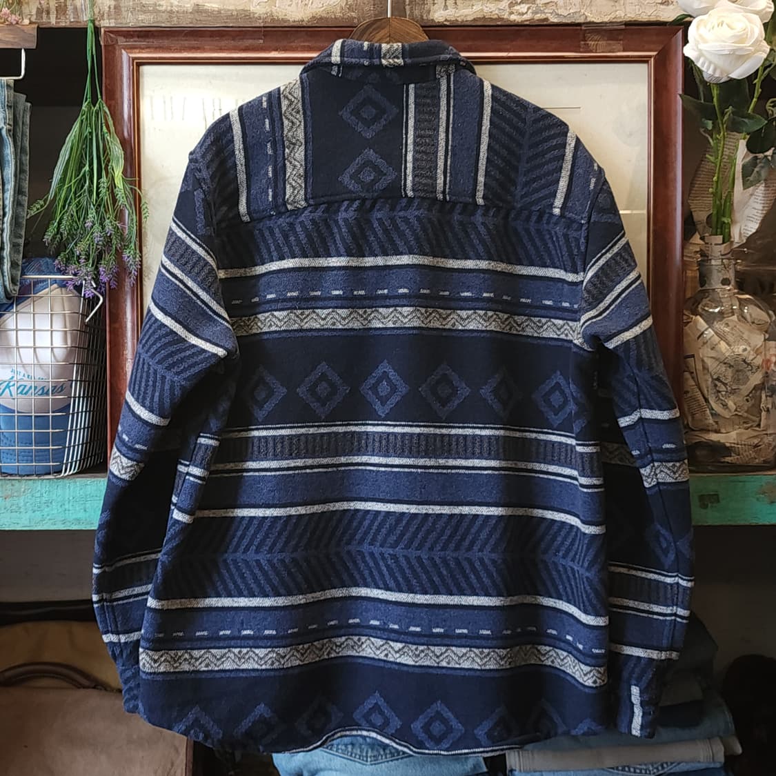 00s 풀앤베어 헤비 플란넬 워크셔츠 나바호 셔츠자켓 L 상품이미지3