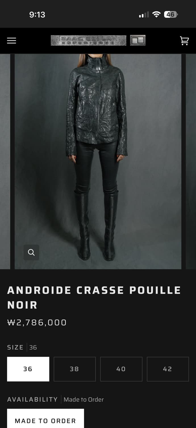 이삭 세럼 안드로이드 레더 자켓 상품이미지3