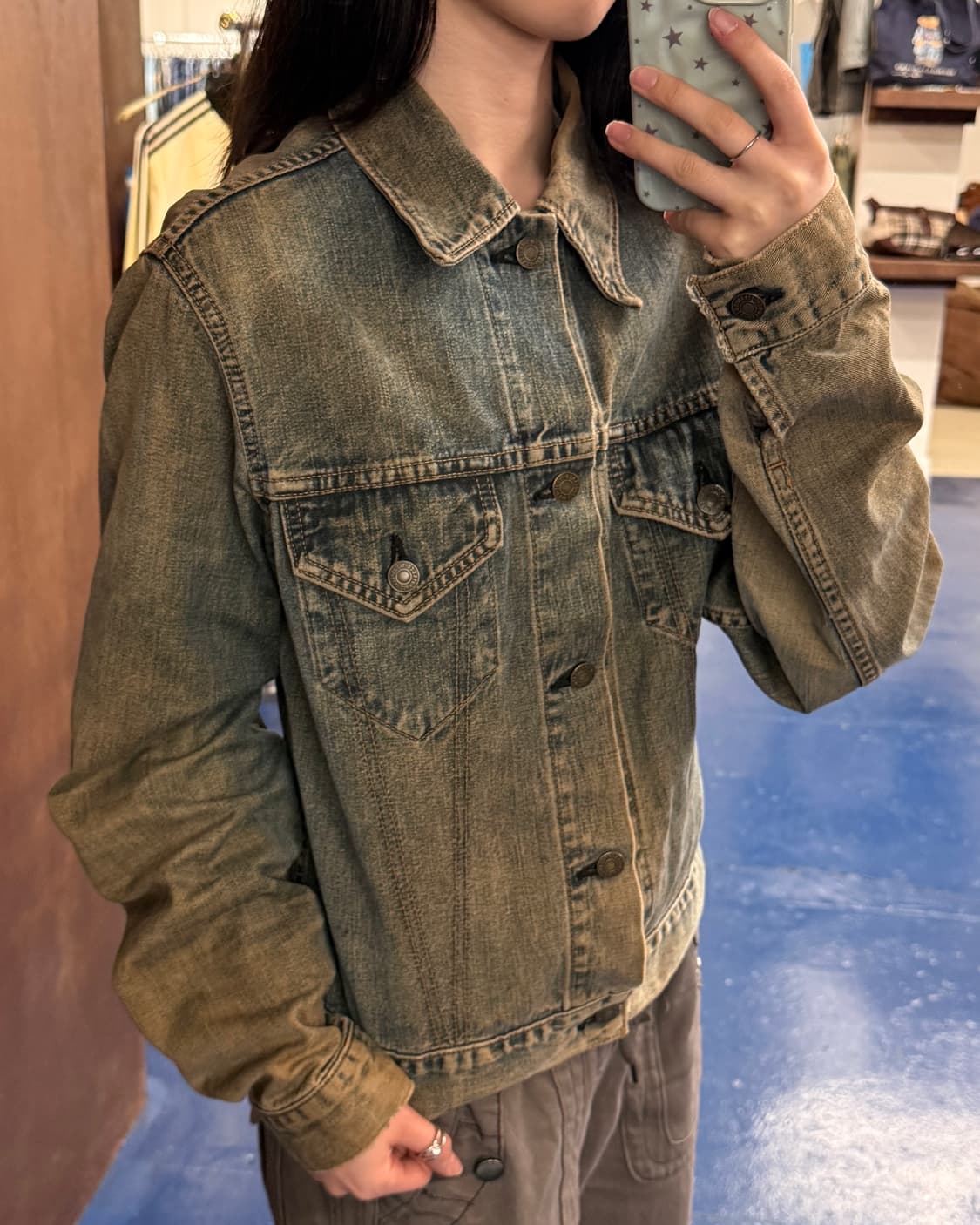 1990s Levis 리바이스 샌드워싱 데님 자켓 상품이미지2