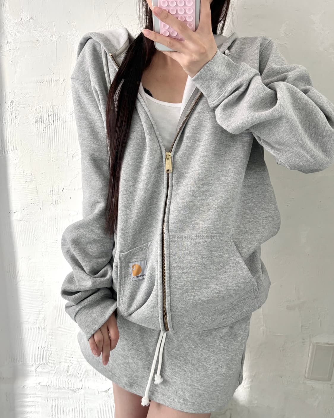 Carhartt 칼하트 그레이컬러 후드집업 상품이미지3