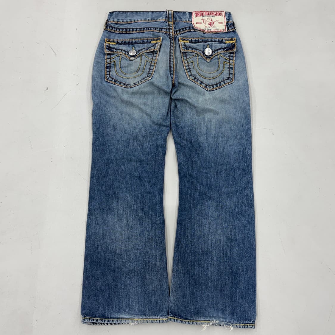 트루릴리전 Y2K 빌리슈퍼티 스티치 와이드 워싱 데님팬츠 상품이미지3