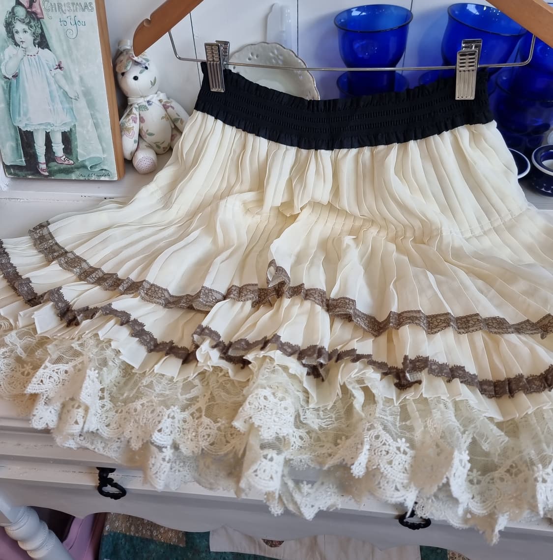 axes femme(엑시즈팜) 플리츠 레이스 캉캉 스커트 상품이미지4