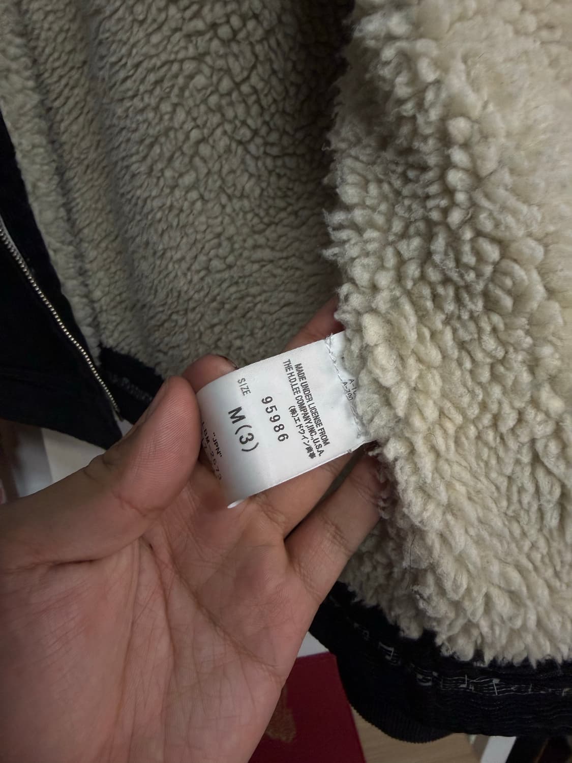 넘버나인x Lee 투웨이 보아 양털 자켓 상품이미지3