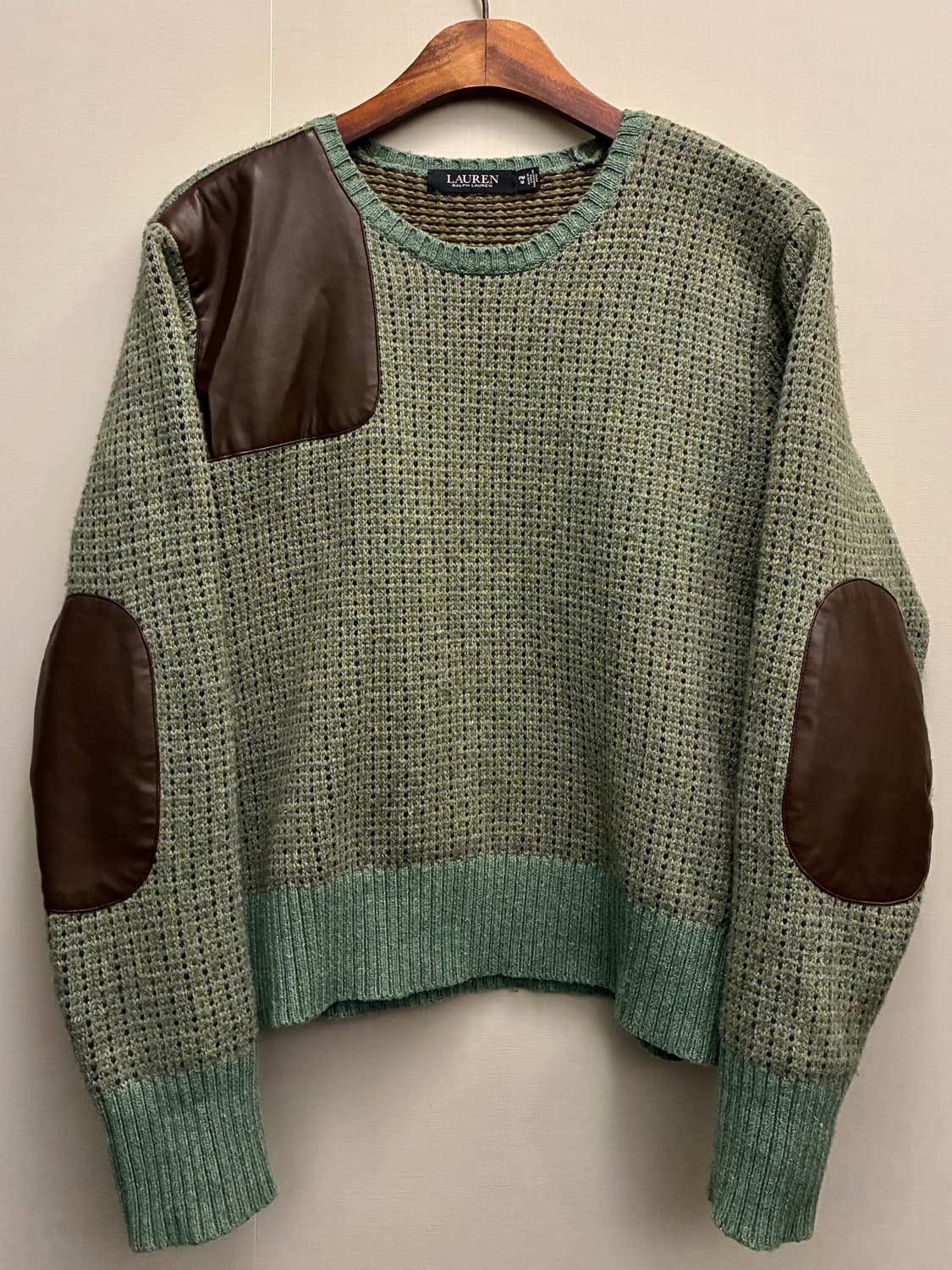 (M)로렌 랄프로렌 블랙라벨 멀티패치 울 블렌드 니트 상품이미지2