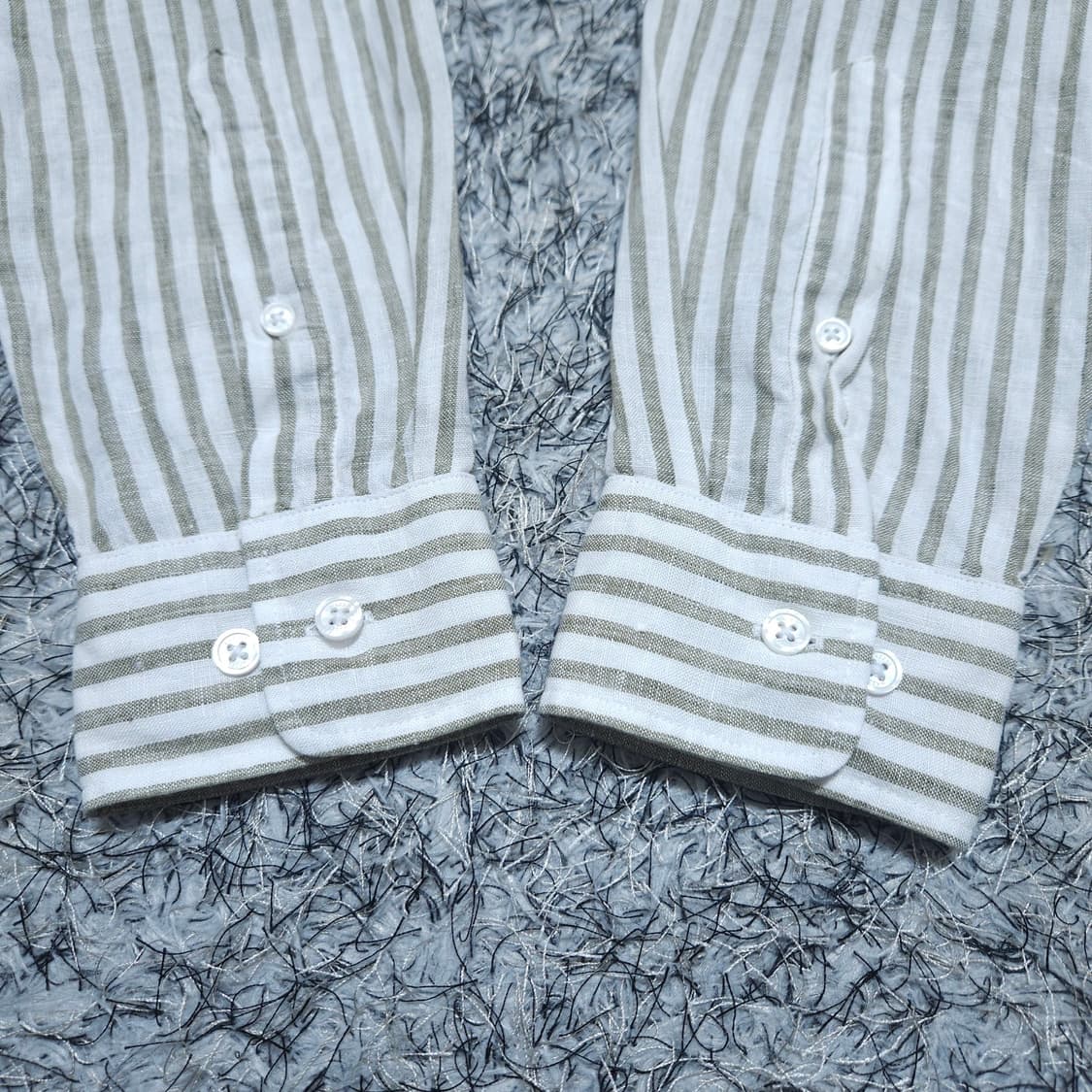 헤지스)95 남자 린넨셔츠 스트라이프 마남방 / 왕눈이샵 상품이미지7