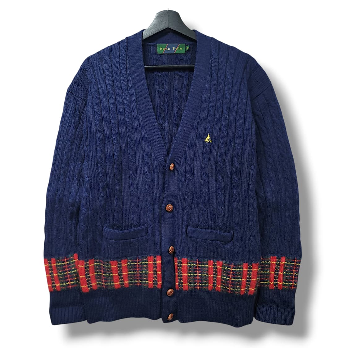 [95] 빈폴 네이비 빈티지 케이블 울 니트 가디건 상품이미지1
