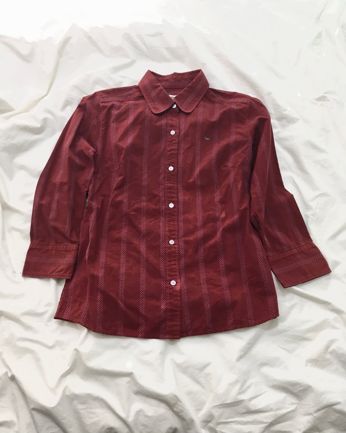 Lacoste burgundy 3/4 sleeve shirt 상품이미지1