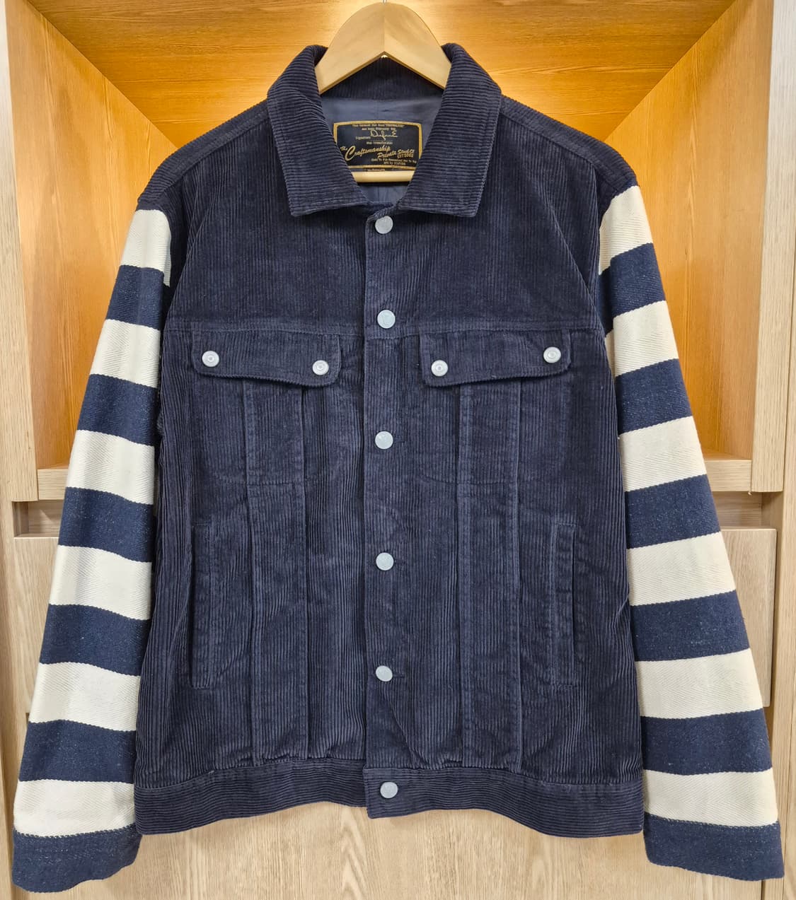 DIAFVINE Racing Stripe Corduroy Trucker 상품이미지1