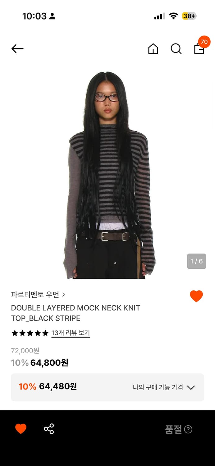 파르티멘토 우먼 더블 레이어드 니트 상품이미지1