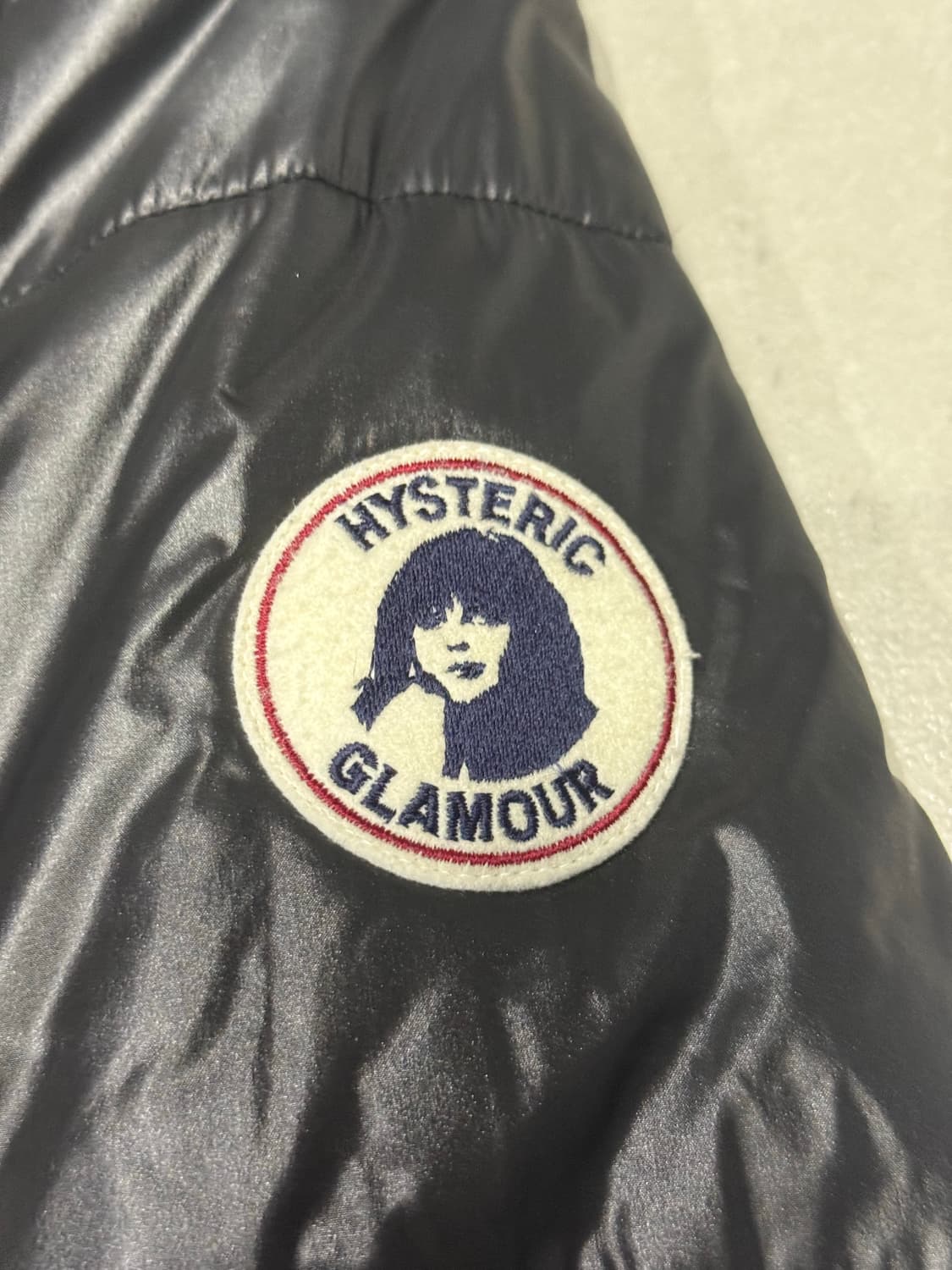 히스테릭 글래머 아카이브 히스걸 패치 사선 라이더 경량 패딩 자켓 상품이미지2