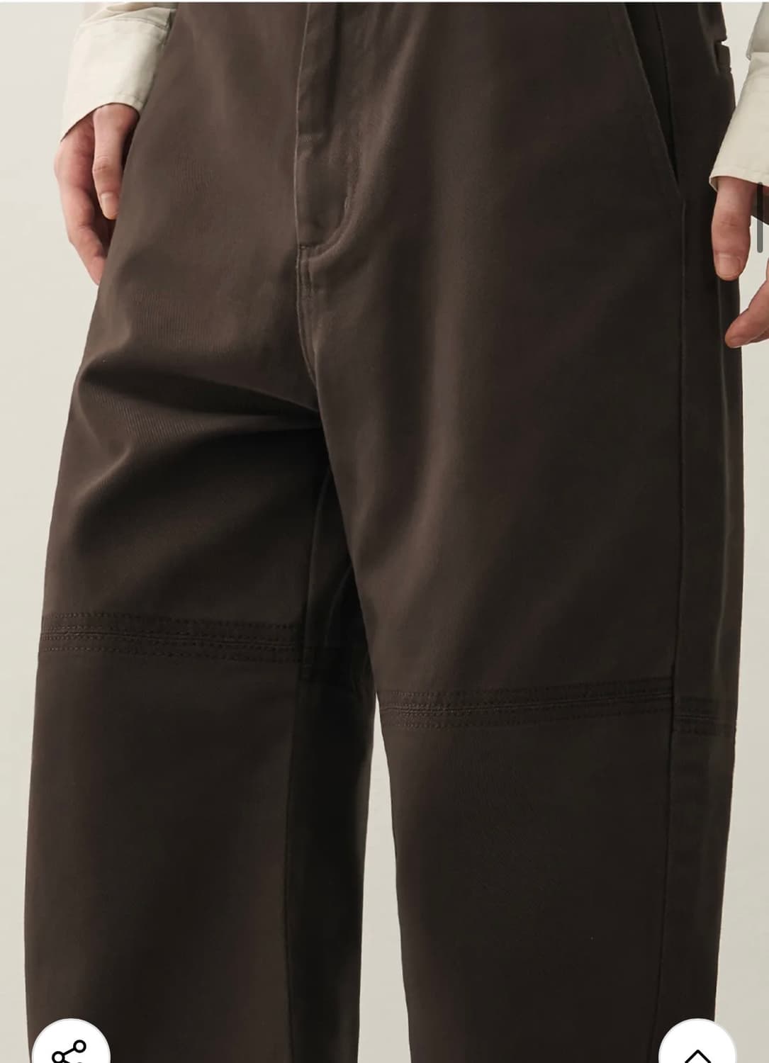 (새상품)(XL) 드로우핏 세미 와이드 트위스트 카치온 팬츠 BROWN 상품이미지7