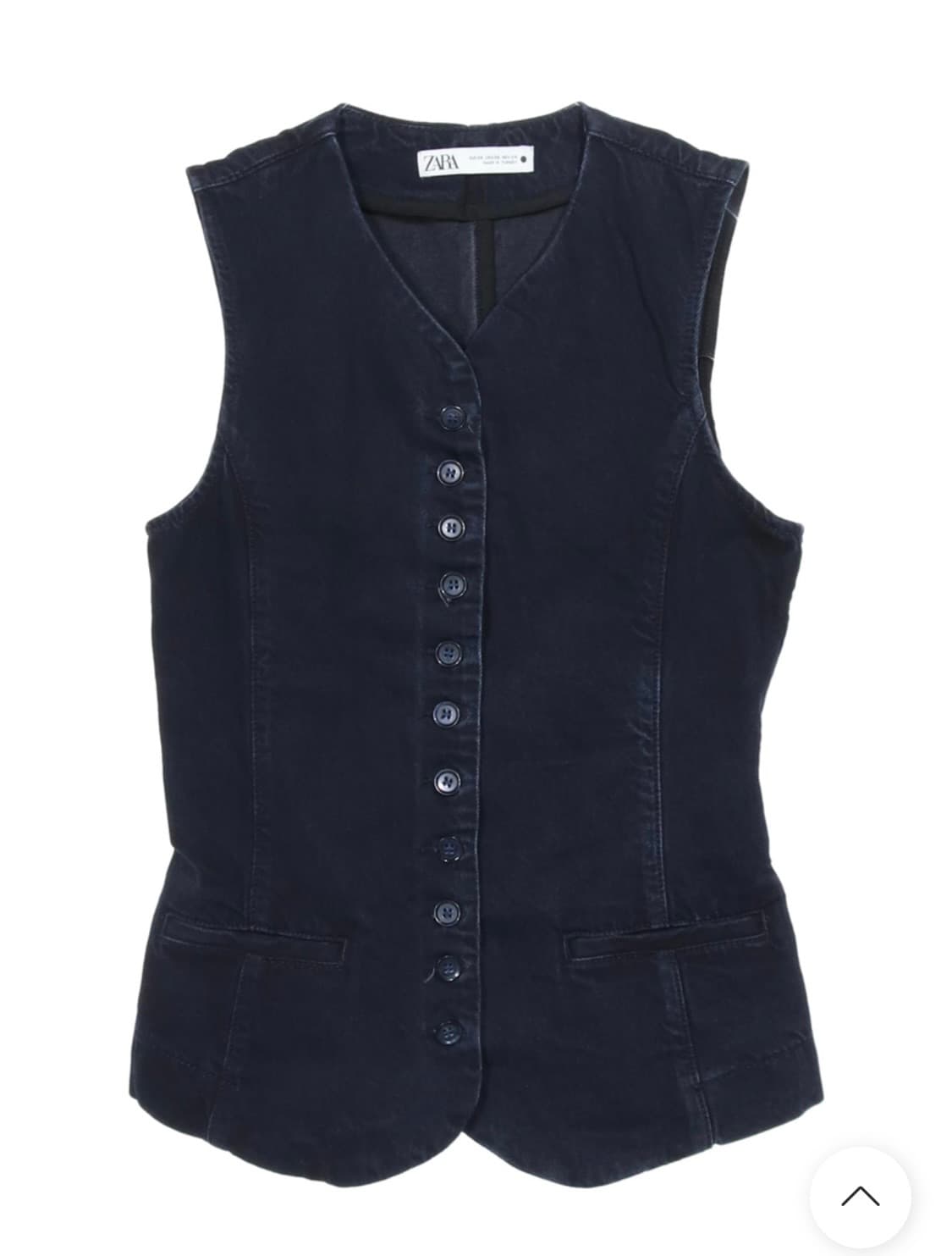 자라 버튼 조끼 진청 상품이미지1