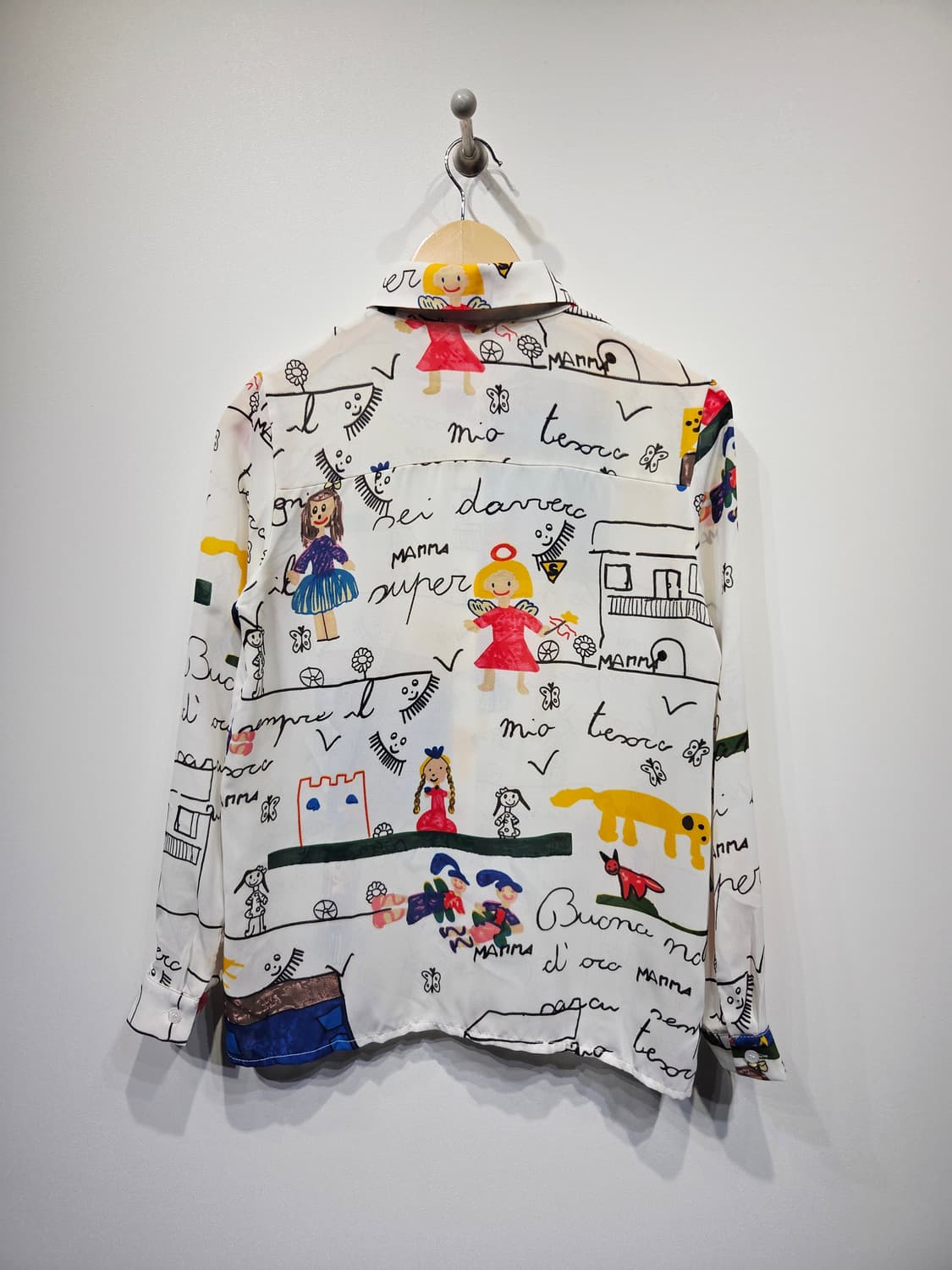 MAK MAKS. 여자 독특한 그림 프린팅 시스루 셔츠 상품이미지5