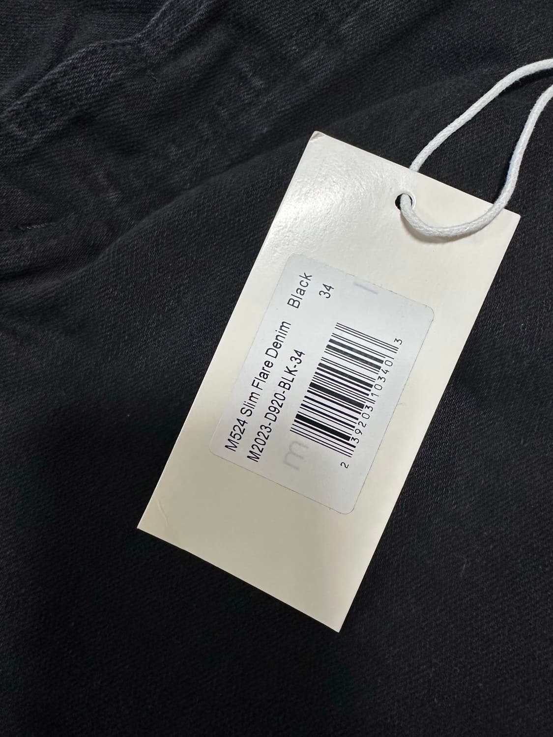 MNML 슬림 플레어 데님 팬츠 블랙 34 상품이미지5