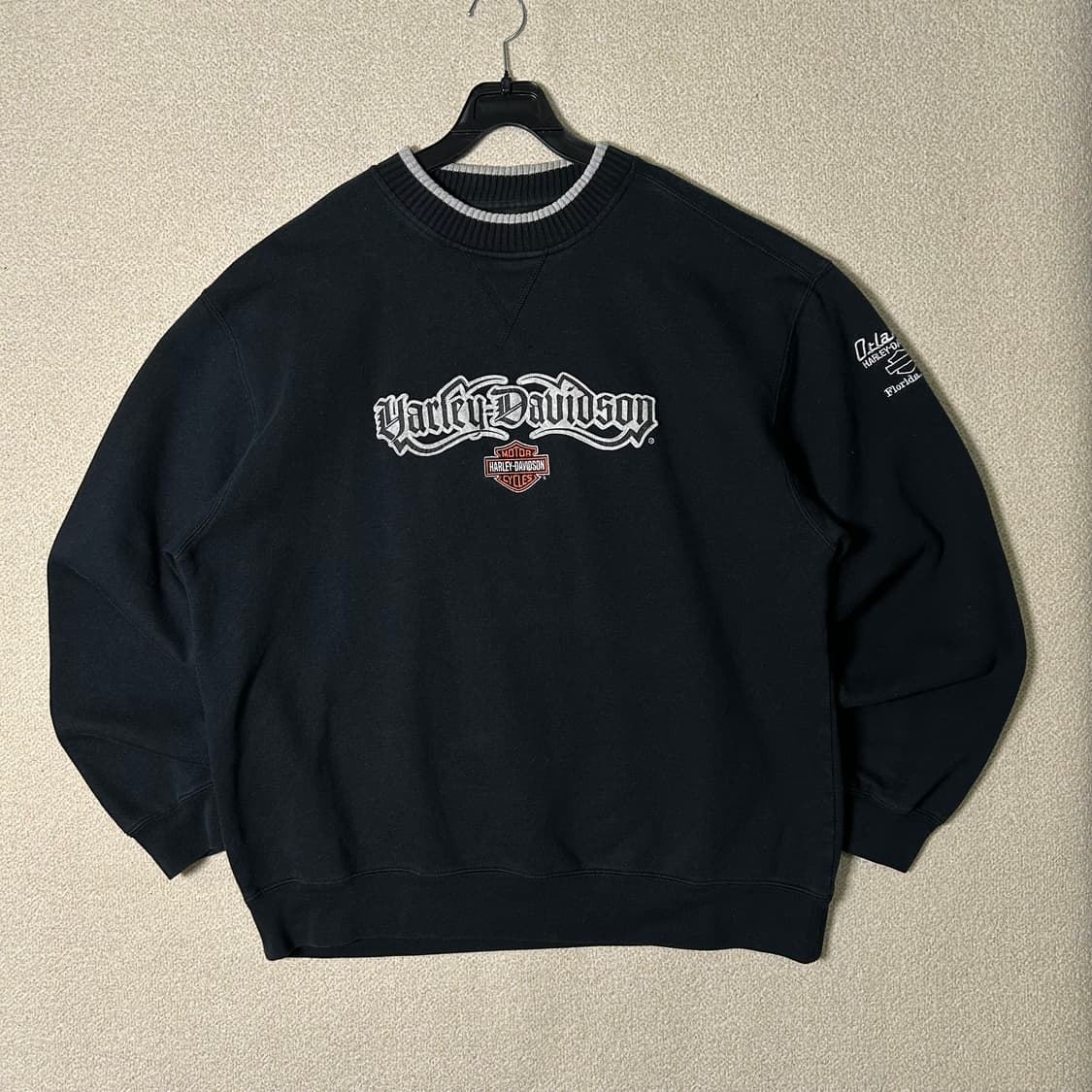 (L) 할리데이비슨 빅로고 스웻 맨투맨 상품이미지1