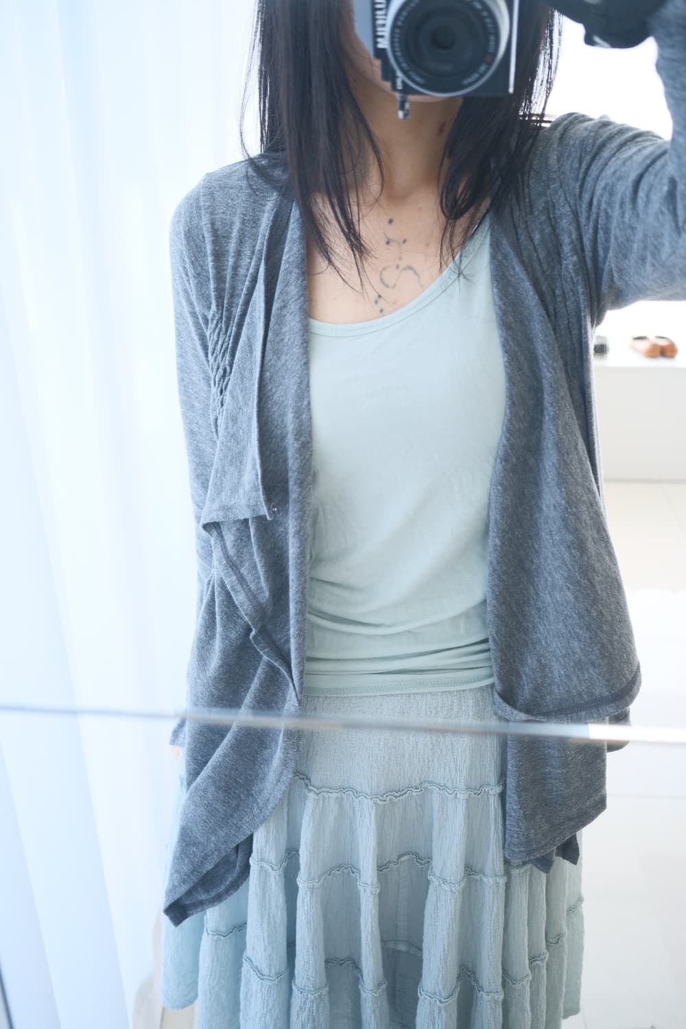 Shirring drape cardigan 상품이미지4