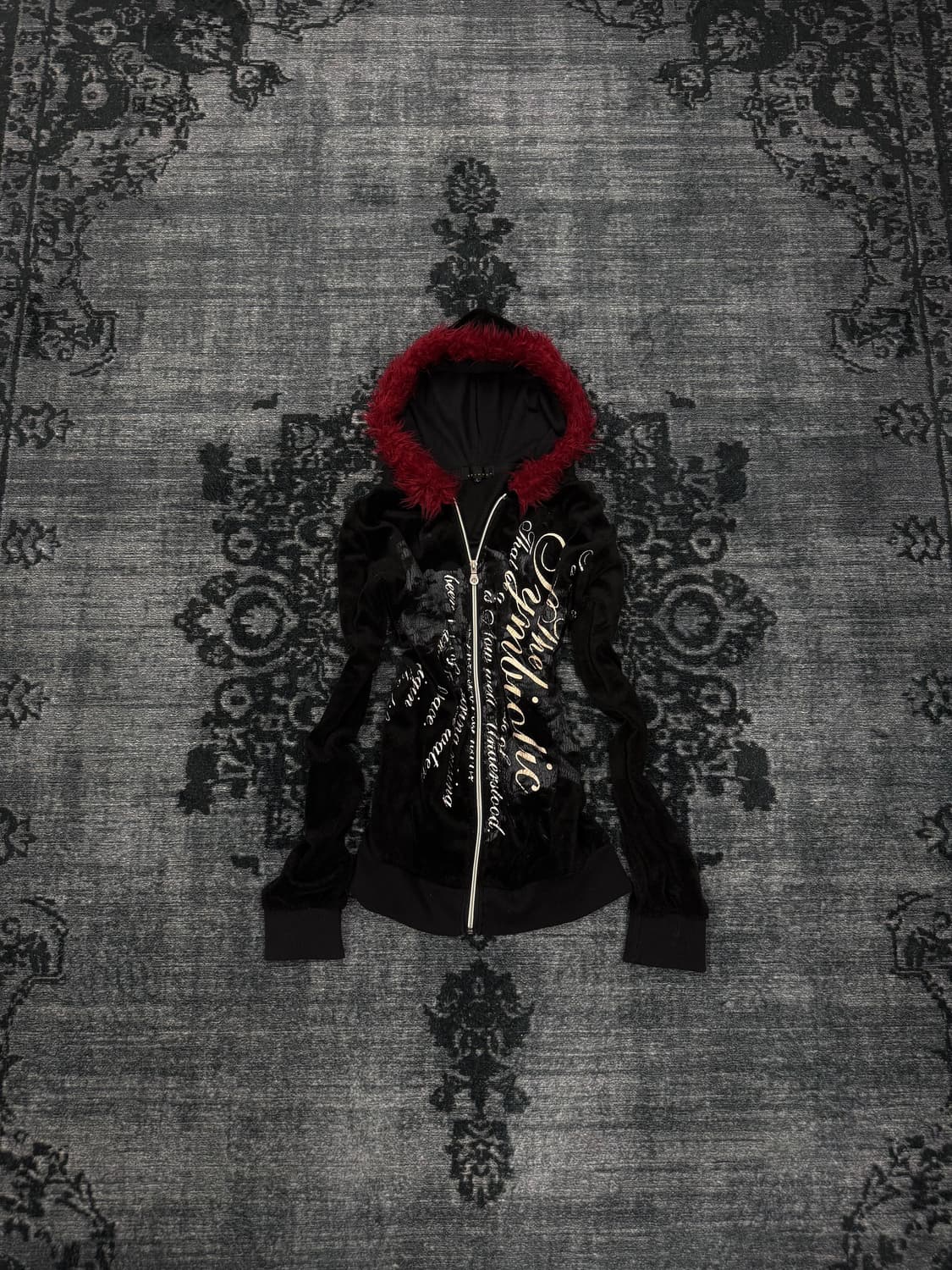 Spinash velour trimming fur hoodie 상품이미지1