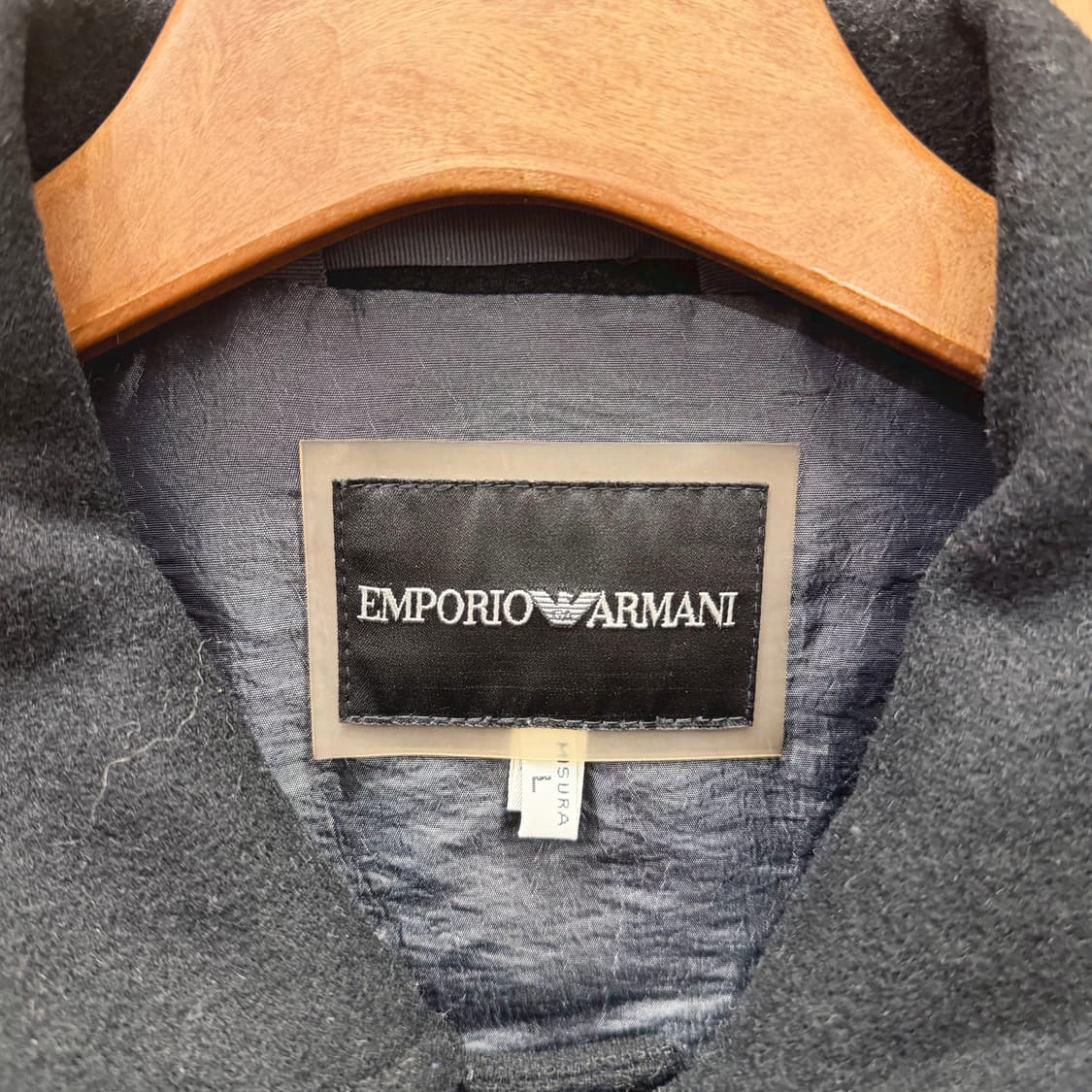 아르마니 익스체인지 카라 자켓 메탈 체인 스냅 버튼 디테일 블랙 상품이미지7