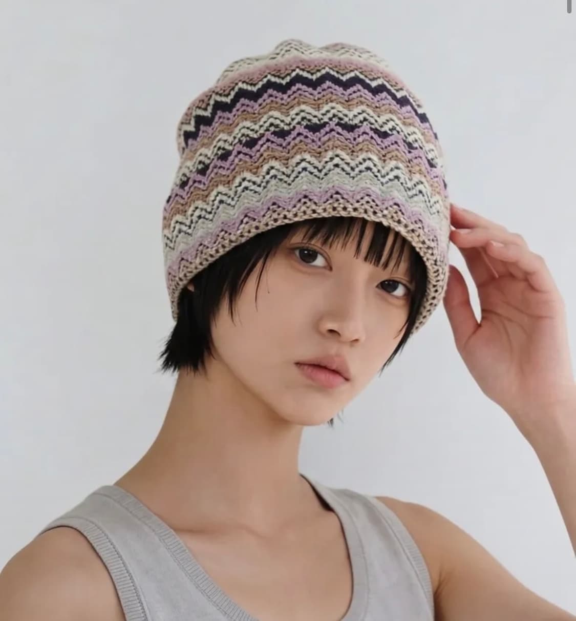 언더컨트롤 스튜디오 여름 롱비니 SQUARE NET BEANIE 상품이미지1