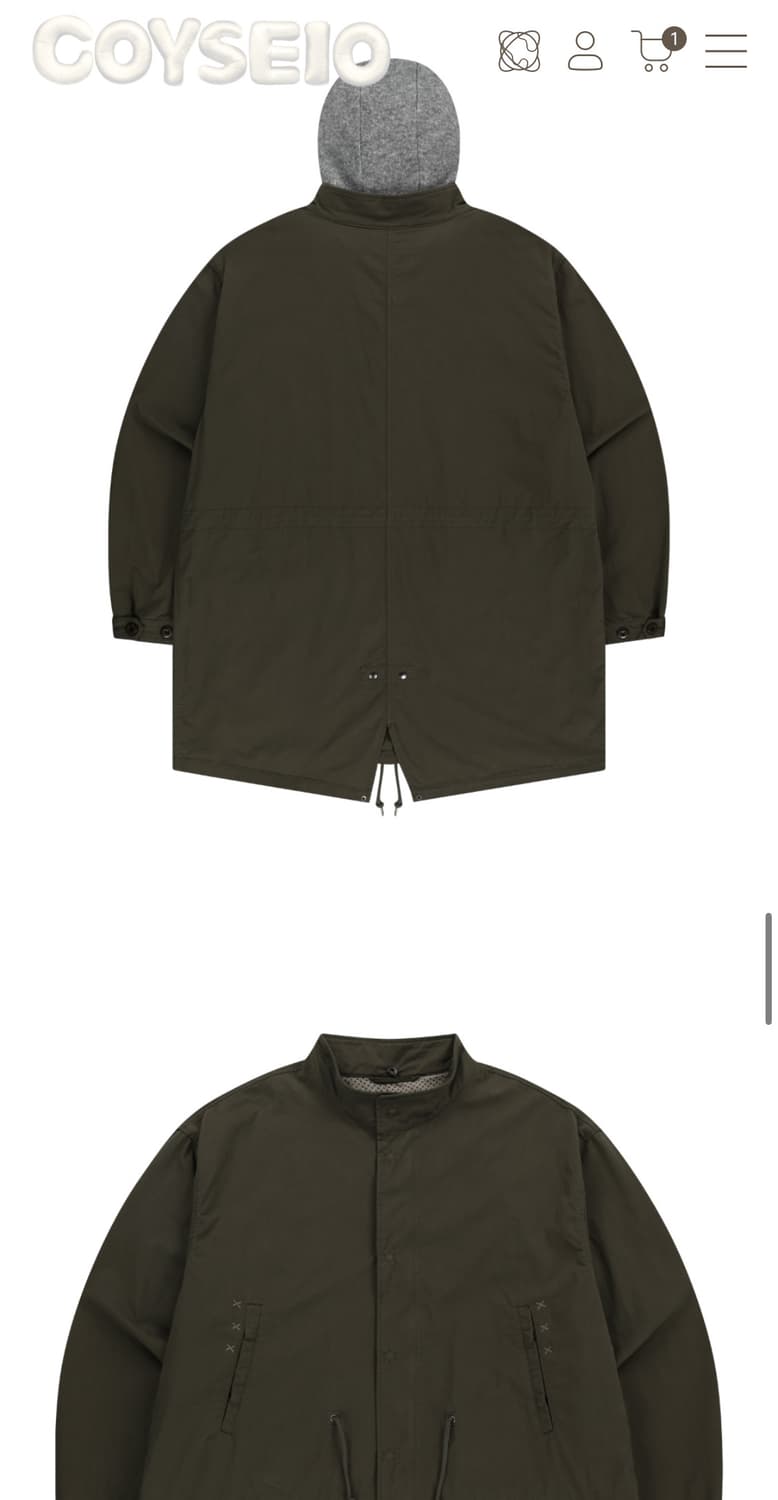 코이세이오 야상 WASHED MILITARY JACKET MUDKHAKI 상품이미지5