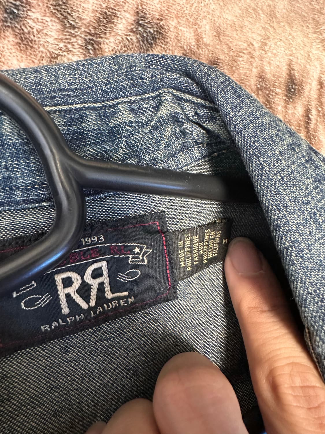 rrl 중청 웨스턴 셔츠 다크워시 m 상품이미지2