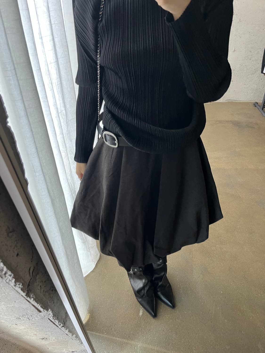 Rene 르네 울 벌룬 스커트 브라운 상품이미지2