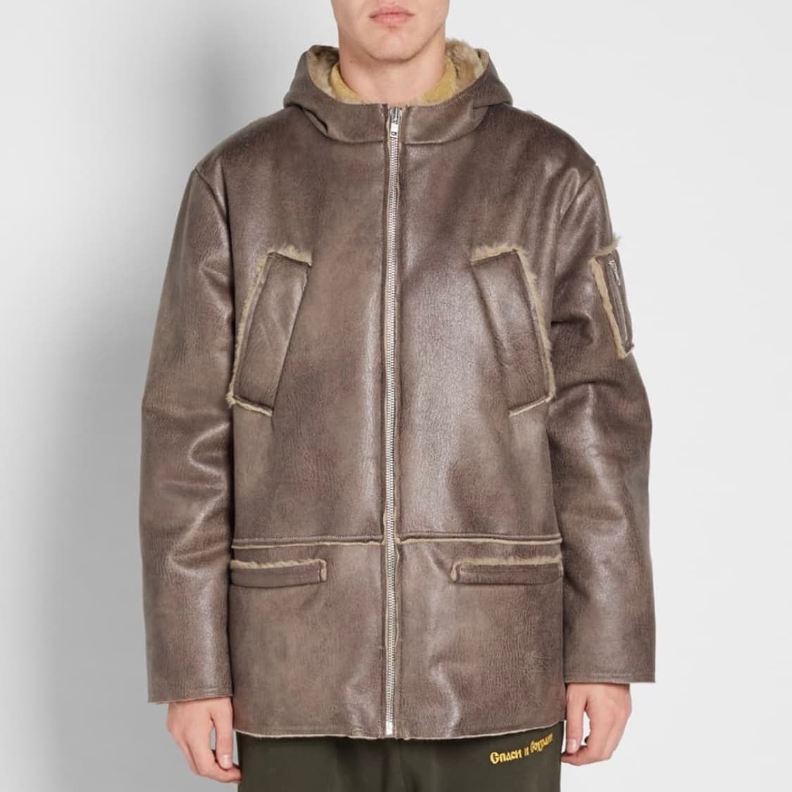 (유일매물) 고샤 루브친스키 후드 타우페 무스탕 자켓 상품이미지3